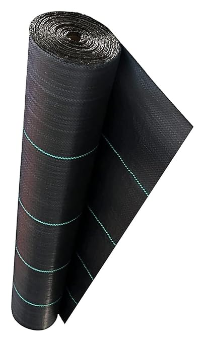 Driveway Fabric Weed Barrier Fabric Weed Control Film Garden Barrier Fabric for Flower Bed(1.2x60m/4x200ft)