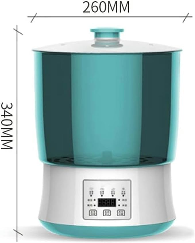 Electric Bean Sprout Maker with Smart Watering System and Constant Temperature Control - Large Capacity Seed Germination Device for Sprouting Beans and Seeds (Two Tiers)
