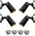 Landscape Lighting Low Voltage Tree Lights Outdoor MoonlightReplaceable MR16 LED Aluminum for Landscape Down Light Directional Wall Patio Mounted Post Fence Lights Black Finish 4 Packs
