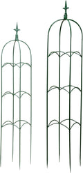 Creative Co-Op 2-Piece Powder Coated Metal Trellis Green and Mint Color