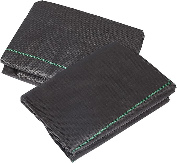 BestAlice 1pcs Weed Barrier Control Fabric Ground Cover Vegetable Plot PP Grass Proof Cloth Gardening Grass Blocking Cloth Permeable Greenhouse Laminated weedsing Cloth for Garden Flower Bed (6*33FT)