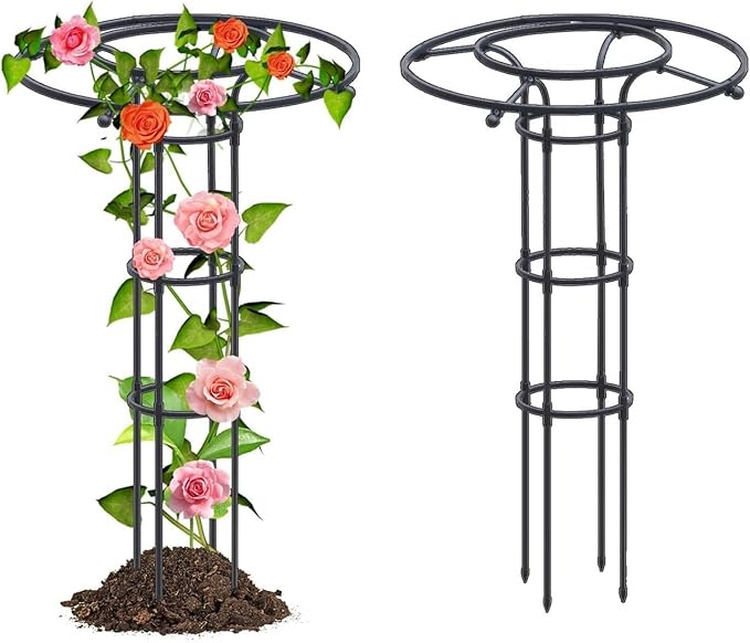 Obelisk Trellis Metal Umbrella Trellis Tower Frame Garden Trellis for Climbing and Potted Plants Outdoor Indoor(120cm)