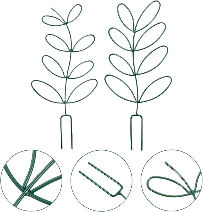 BESPORTBLE 2pcs Green Iron Plant Trellis Support Rack for Climbing Plants Garden Flower Protection Cage Metal Climbing Holder for Potted and Outdoor Garden Use