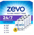 Zevo Original Refill Cartridges for Flying Insect Trap 8 Count Reliable Replacement Pack for Zevo Device