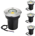 Pool Bulbs Garden Spotlight Deck Landscape 3W Outdoor Recessed Spotlights Stainless Steel PanelWarm White 24V