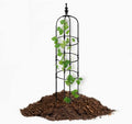 Tower Garden Trellis Obelisk Plant Support Plastic Coated for Outdoor Indoor Potted Plants Tomato Rose5ft Tall Rose Garden Trellis Black 1pc
