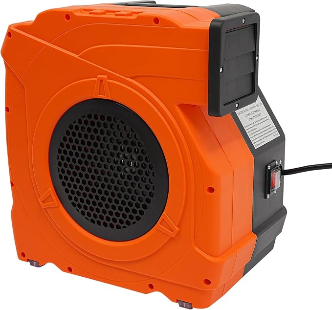 3HP Bounce House Blower IP24 Portable Inflatable Blower Fan Quiet 2150W Commercial Air Pump Fan 3350 RPM with Reverse Air Door Design for Bounce House Jump Slide Castle