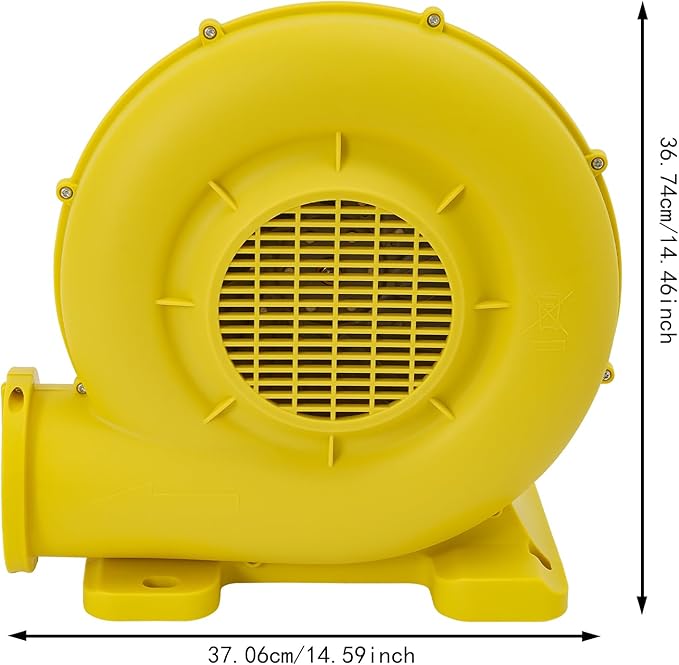 Air Blower Pump Fan 2150Pa Air Blower Jumping Bed Inflator Powerful Inflatable Bounce House Blower for Inflatable Water Slide Bouncy Castle Bounce House Speed 3250RPM 1118CFM Air Volume
