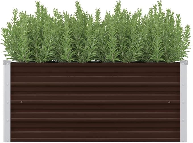 Galvanized Raised Garden Bed Planter Raised Garden Boxes Outdoor Large Metal Raised Garden Beds for Vegetable Gardening Backyard Patio 39.4x15.7x17.7