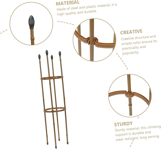 Sosoport Flower Climbing Frame Trellis for Garden Support Durable and Firm Plant Bracket for Climbing Roses and Vines Decorative and Functional Gardening Supplies Height