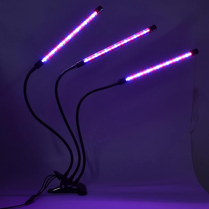 Indoor Plants Grow Device | 5V USB Powered Adjustable Gooseneck | Timing Garden Growth Lamp for Hydroponics/Horticulture/Vertical Farming | 3 Lighting Modes 360° Flexible Neck