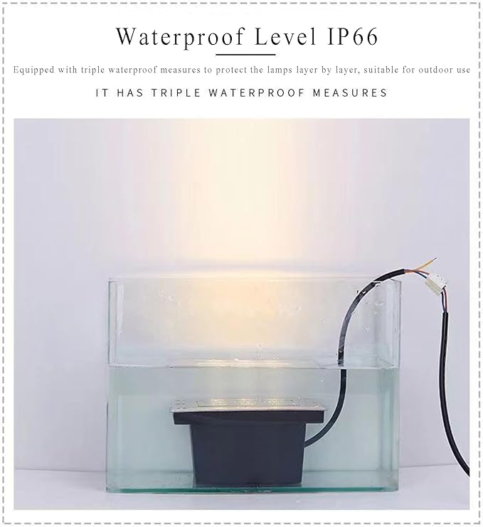 LED Outdoor Buried Light Square Underground Lamp Waterproof IP66 Spotlights AC85-265V for Driveway Deck Step Pathway Garden Landscape Lights