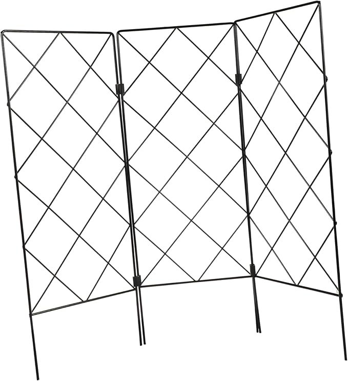 Multifunctional Foldable Garden Trellis Plant Support Rack for Climbing Vines Beans Cucumbers Grapes Iron Stand for Outdoor and Indoor Gardening