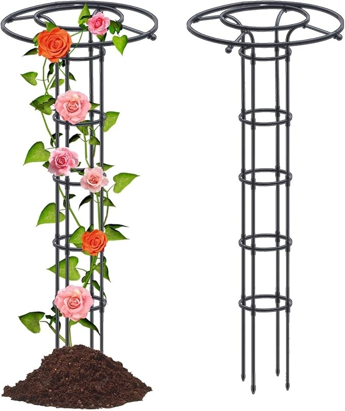 Obelisk Trellis Metal Umbrella Trellis Tower Frame Garden Trellis for Climbing and Potted Plants Outdoor Indoor(180cm)