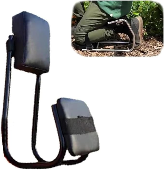 Knee Seat for GardeningKneeling and SeatStrap On Kneeling Device for GardenGardening Knee Pads Saving Tools for Farm Work(1 Pcs-Black)