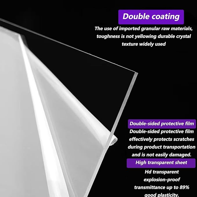 High-Definition Transparent Polycarbonate Panel partition Outdoor-Specific Endurance Polycarbonate Sheet(6 x23ft)