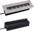 Rectangular Recessed LED Landscape Lamp - 24V Waterproof Buried Yard and Aisle Lights 6W/12W Options (White/Blue)