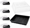 [Thick Plastic] 5-Set Strong Seed Starter Trays with 5 Humidity Domes for Seed Starting Germination Seedling Propagation &amp Plant Growing Holds 240 Cells in Total