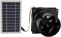 10W 12V 6in Solar Powered Exhaust Fan ABS Solar Panel Ventilation Greenhouse Fan Kit for Round Pipe Pet House Chicken Coop Rv Greenhouse