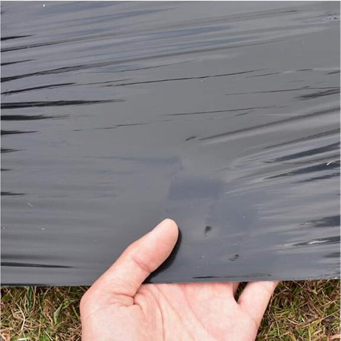 WGD Dimo 10m 0.008mm Mulch Film PE Black Plastic Mulch Garden Ground Cover Film Frost Protection Keep Warm Weed Control 1pcs (Size : 2.0M Width)