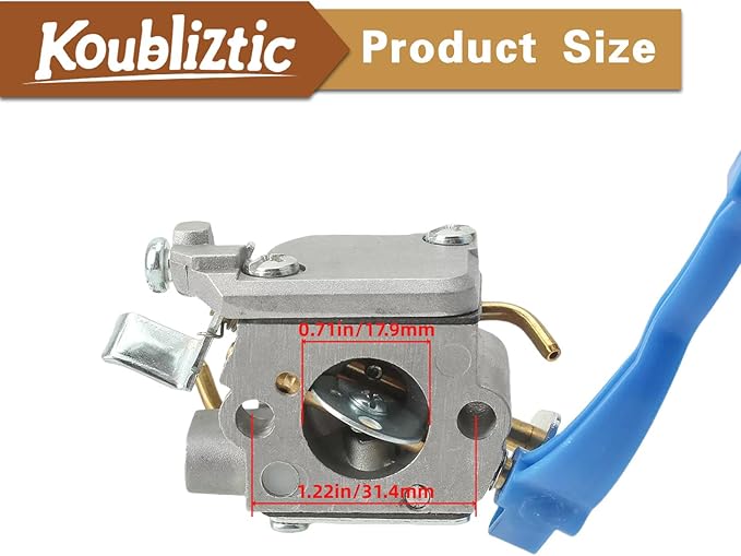 125B Carburetor Tune Up Kit for Husqvarna 590460102 125B 125BV Handheld Leaf Blower Replace for Zama C1Q-W37 -With 125B Ignition Coil