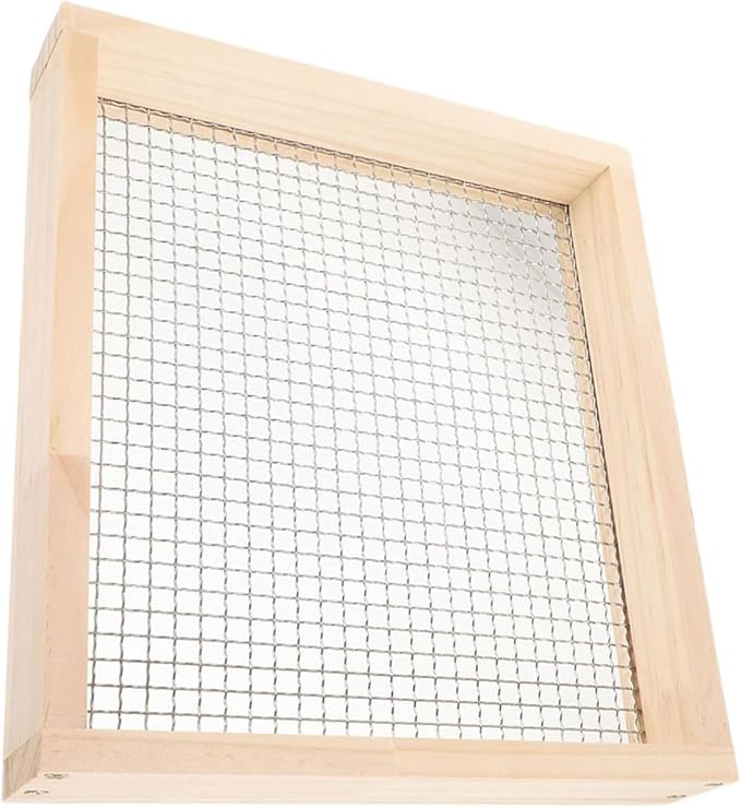 Garden Sieve Sifting Pan Wood Soil Stone Sifter Compact Lightweight Portable Garden Tools for Plant Stone Sifting Tool Sand Sifter