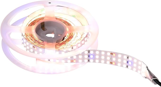 6.6FT LED Plant Grow Light 840LEDs Full Spectrum Grow Lamp with High PPFD 24V 55W Cuttable Plants Growing Light Strip Flexible Self Adhesive for Seedlings Veg Flower