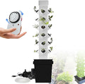 12/16/20/24 Holes Garden Planter Hydroponics Tower Hydroponic Growing System Hydrating Pump +Timer + Adapterfor Herbs Net Pots Fruits Vegetables24Holes//1pc