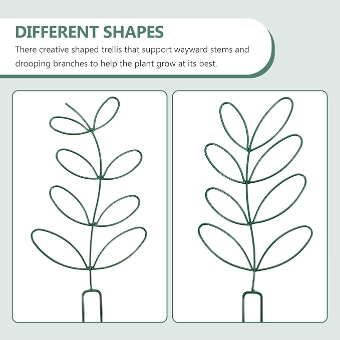 2pcs Climbing Plant Support Trellis for Garden and Indoor Plants Green Iron Frame Cage for Tomato and Vine Sturdy Outdoor Climbing Support Structure