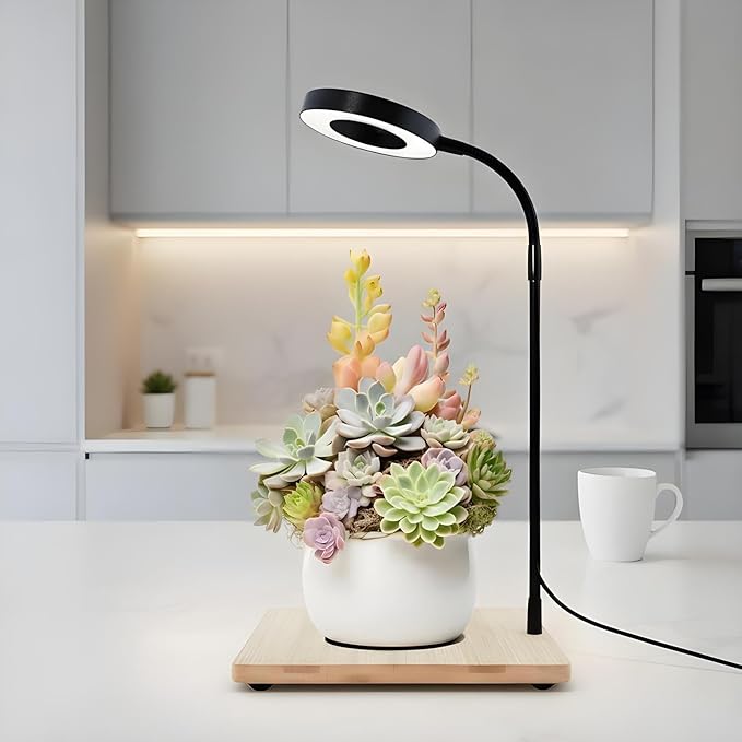 USB LED Plant Light - Rotating Aquarium Lamp Terrarium LED Grow Light Energy Saving Lamp | Home Office Study Desk Display Perfect for Indoor Gardening Seedlings Plants Care Decoration Use