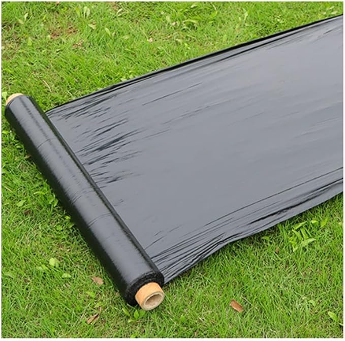 Agricultural Thickening Anti-aging Black Ground Film PE Plastic Film Weed Control Heat Preservation Moisture Preservation and Weed Prevention Black Film for Greenhouse Fruit Tree Planting ( Color :