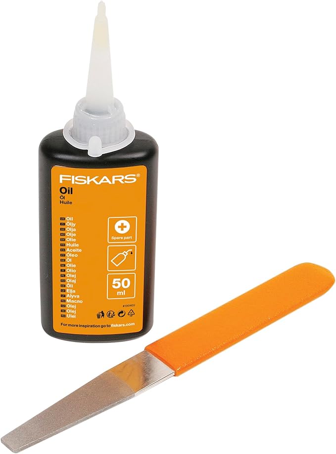 Fiskars Maintenance Kit For Garden Cutting Tools with Diamond File Oil and Care Instructions 1001640 Standard 11 x 7 x 3 cm