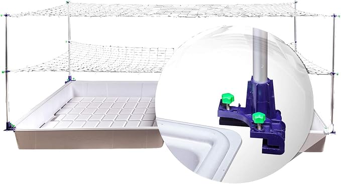 Trellis System Support Kit (Model A) - for Climbing Plants | Square Corner | Ideal for Hydroponics Growing System Greenhouse &amp Garden