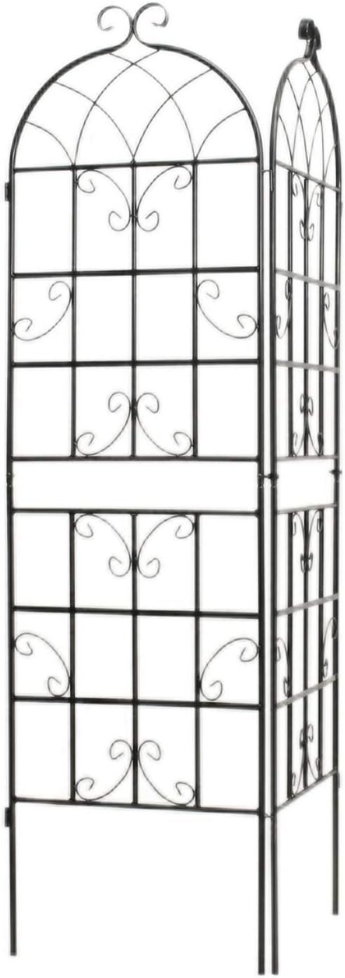 Metal Garden Trellis Panel for Climbing Plants Set of 2 19.7 Wide x 86.6 High BG-Trellis-0048KD