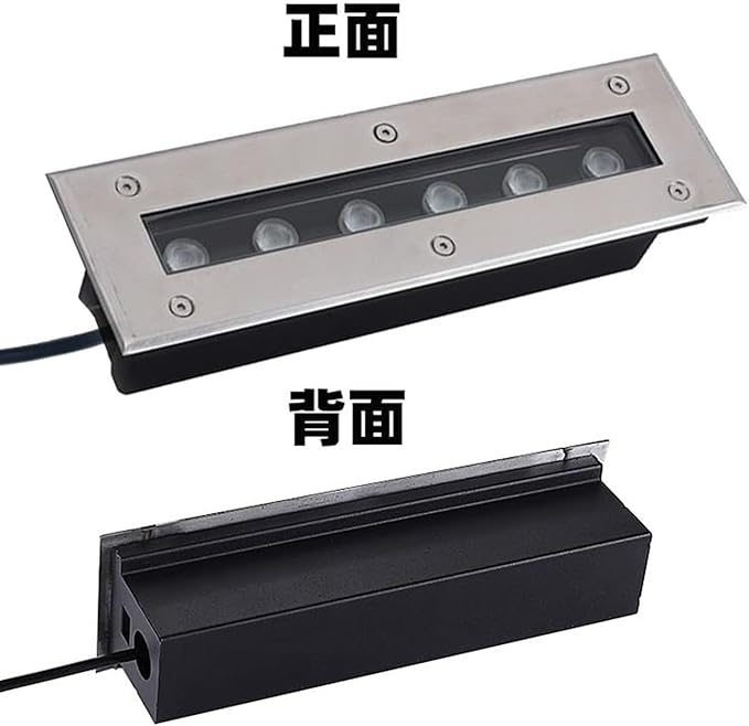 Rectangular Underground Light - IP65 Waterproof Recessed LED Landscape Lamp AC85-265V 5W Warm White &amp 3W Red Wall Washer