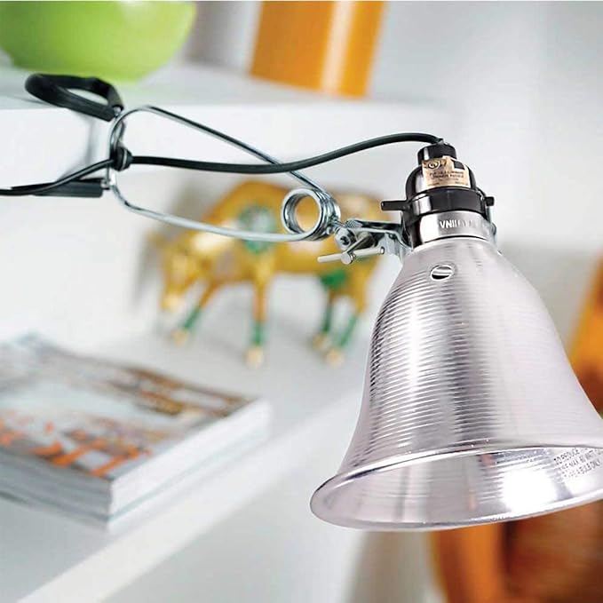 Simple Deluxe E26 Clamp Light Socket with 5.5 Inch Aluminum Reflector Suit for Max 60 Watt Lamp (No Bulb Included) with 18/2-Gauge 6 Feet Cord 4 Pack