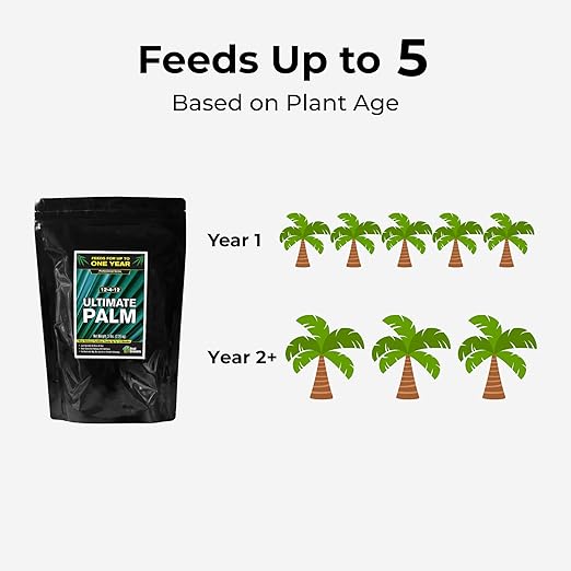 Real Growers Palm Tree Fertilizer 12-4-11 | 12-Month Slow Release Granular Plant Food for Queen Palm Sago Palm Date Palm Cycad | 5 lb