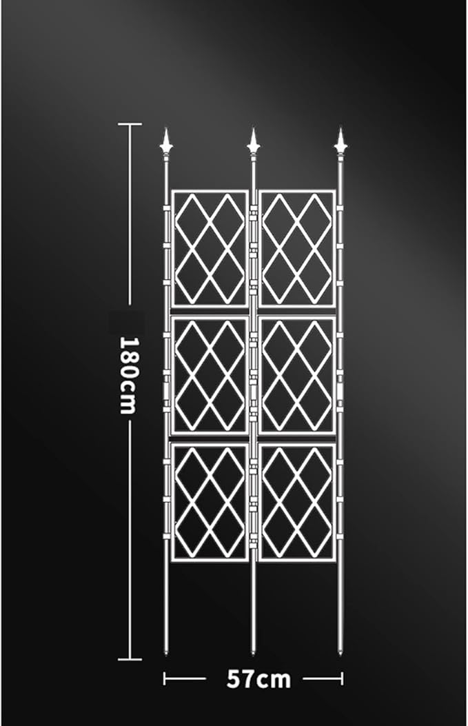 Foldable Garden Trellis For Climbing Plants Outdoor And Indoor DIY Garden Plant Support Metal Trellis Wall White Decorative Fences Flower Support Frame For Vines Climbing Plants Vegetables ( Siz