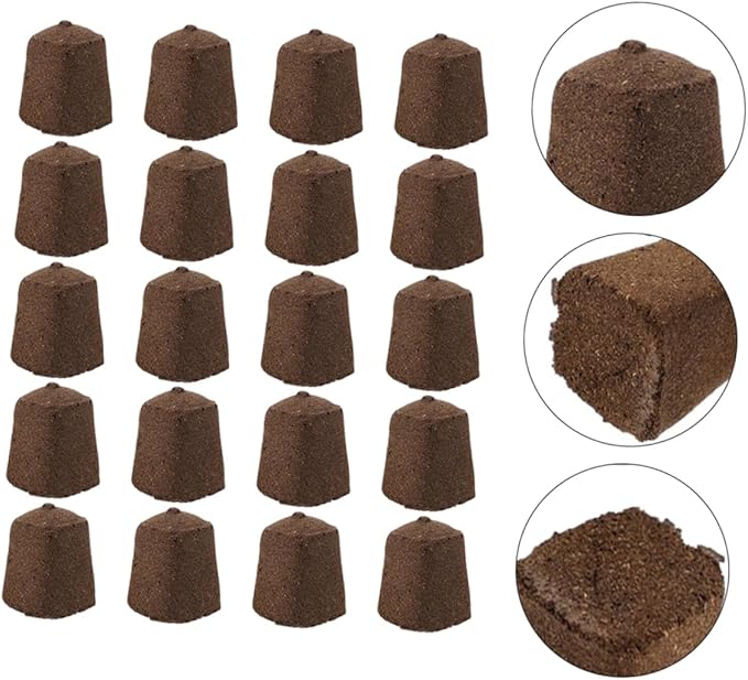 GANAZONO 60pcs Plant Starter Cubes Containers Plant Starter Plugs Potting Soil Peat Moss Blocks Fertilizer Nutrient Blocks