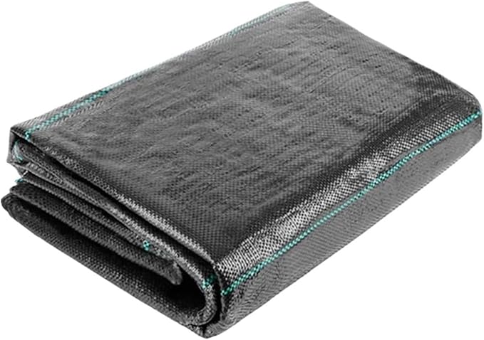 Weed Barrier Fabric PE Woven Weed Control Fabric for Plant Anti Grass Agricultural Mulch Cloth Greenhouse Weeding Mat Water Permeable for Gardening(19.6in x 16.4ft)