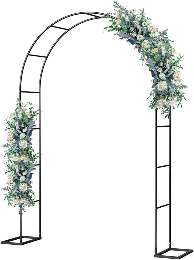 Garden Arch TrellisGarden ArborMetal Garden Arch Arbour ArchwayBridal Party Decorationfor Climbing VineAssemble Freely4.6 Feet Wide x7.5 Feet High