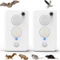 2 Pcs Ultrasonic Bat Repellent for Attic Porch Outdoor Indoor Use Rechargeable Bat Deterrent Devices Electronic Bird Repellent Bats Keep Away Reject Repelling System Removal Device for House Home