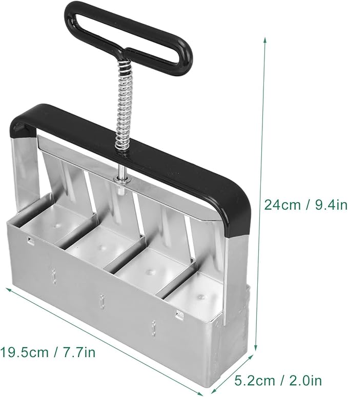 Soil BlockerSoil Blocker for Seed Starting Soil Block Maker Efficient Manual Quad Soil Block Comfort Grip Handle Seedings Cuttings Ergonomic Handle for Easy Gardening