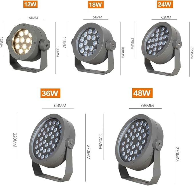 Garden LED Spotlight Die-cast Aluminum Flood Light 180° Rotating Landscape Light for Outdoor Patio Yard Pathway Tree Lawn Fence Landscape Lamp
