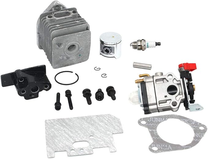 Cylinder Piston Kit For 30cc Homelite Blower HB180 D25B Yardvark BX90 Yard Broom HB180V BVM160 BP250I D25MHV D30MHA HB100 HB180 HB180VGK HB180VI HB290 HB390 HB390V PN UP07146A UP07146 UP03037A