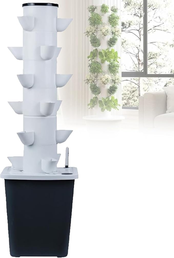 Soilless Cultivation Kit - Food-Grade Hydroponics 3-6 Tier Rack - Save Time &amp Water 30% Higher Yields - Ideal for Kitchen Office Windowsill Planting(30holes)