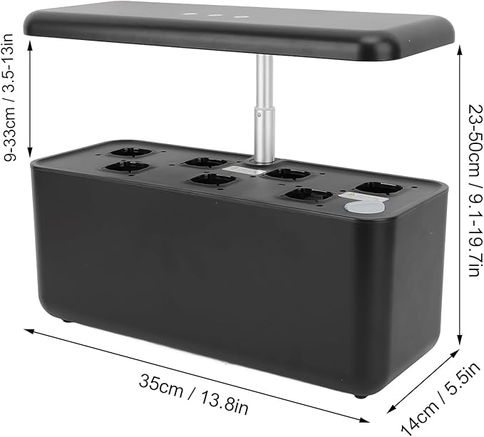 Hydroponics Growing System Pump Circulation Mode LED Hydroponics Growing System Kit for Home (Black)