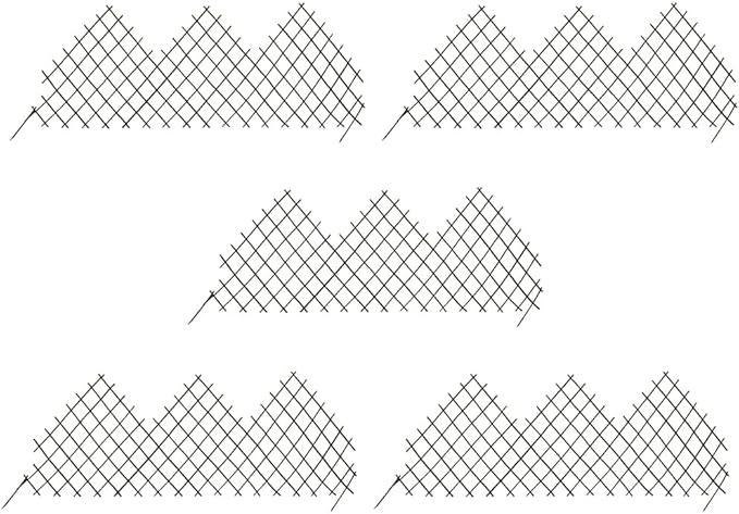 5PCS Expandable Natural Willow Trellis Fence Wall Panel Outdoor Decorative Wood Fence Plant Support Willow Lattice Fence Panel for Climbing Plants Vine Vegetable Garden 66.9x29.5