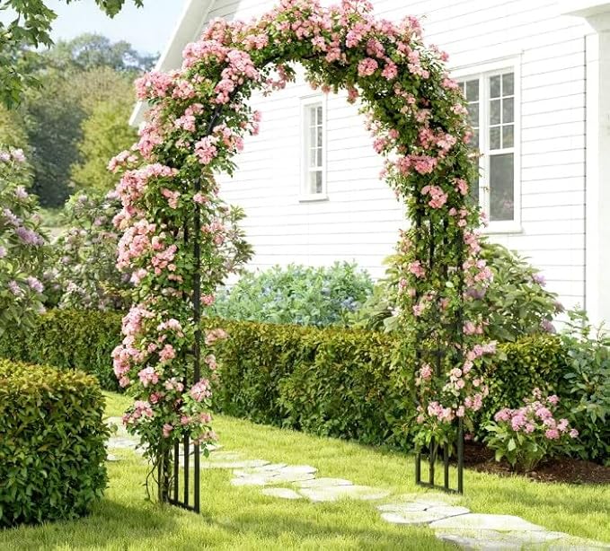 Garden TrellisSteel Garden Arch Trellisfor Climbing Plants Roses VinesFlower Arch Wedding Arch Stand