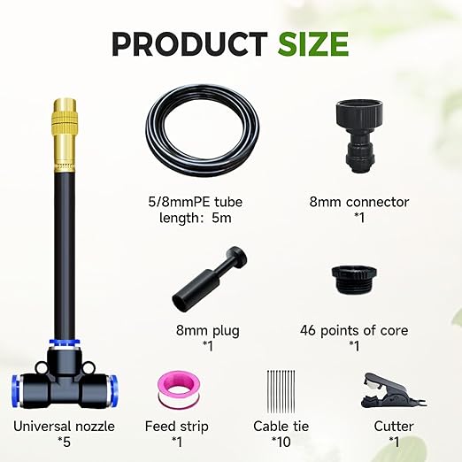 360° Curved Garden Automatic Irrigation System 2025 Upgrade Drip Irrigation System Kits Garden Grid Watering Sprinkler System DIY Irrigation Set for Greenhouse Yard Lawn Raised Garden Bed (16.4 FT)